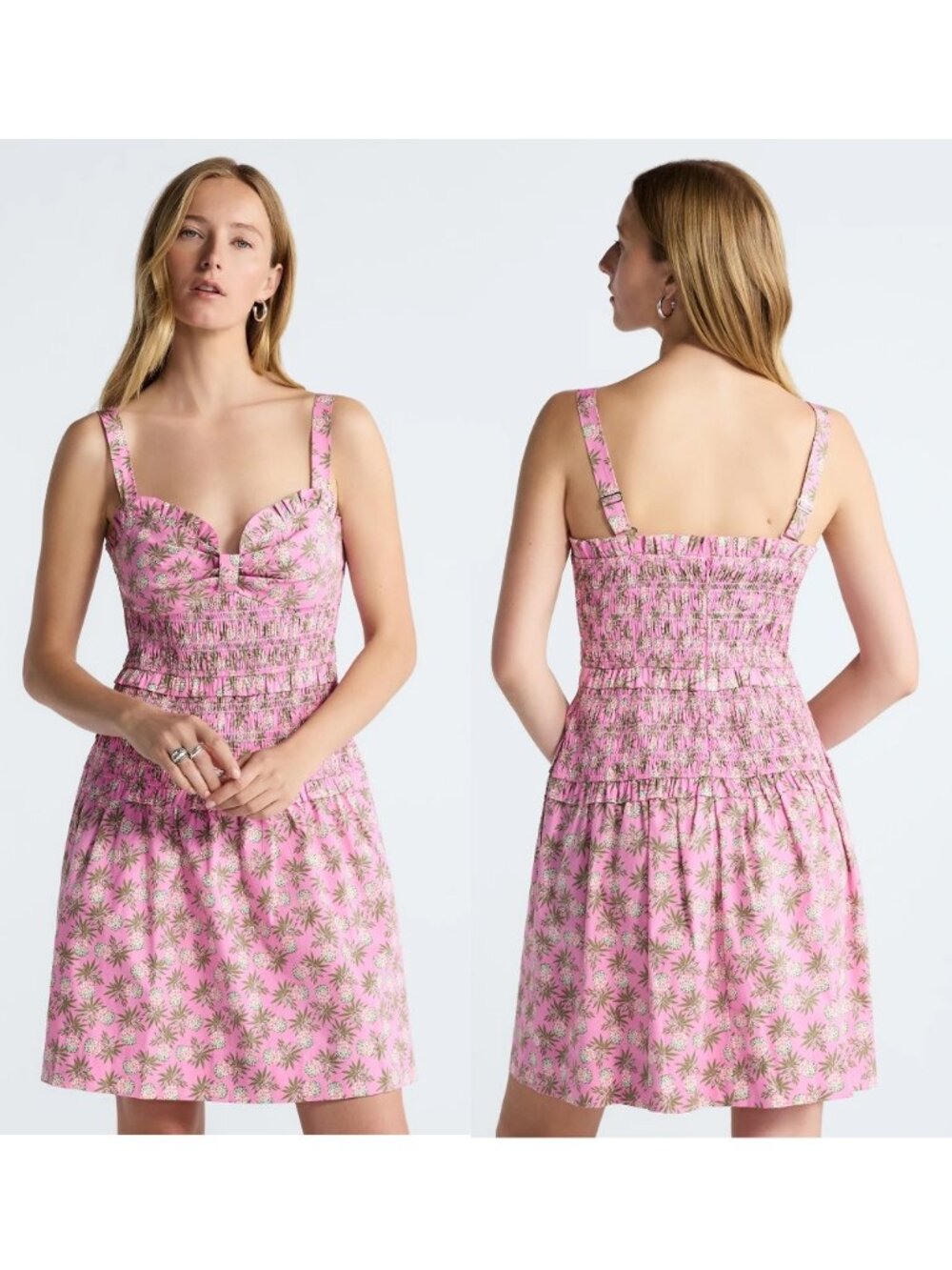 NWT Free Assembly Women's Tiered Smocked Mini Dress Size XXL